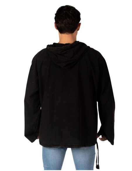 Sweat-shirt léger Kimago en coton gris délavé – Mode ethnique indienne