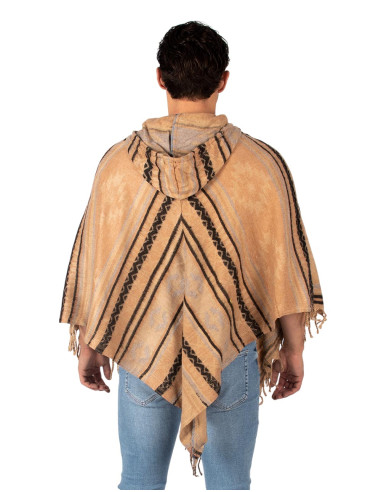 Unisex cotton wool poncho with hood – Kimago