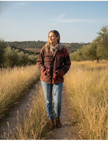 Chaqueta unisex patchwork...