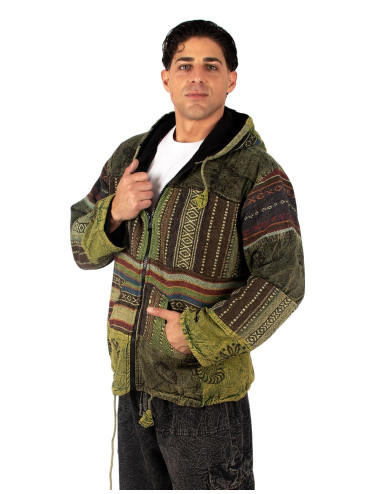 Unisex-Patchworkjacke mit... 2