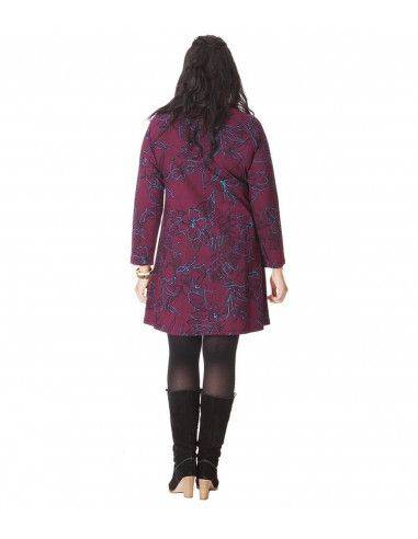 túnica-futura-mama-tallas-grandes-burdeos