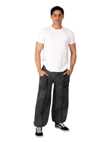 pantalon-bombacho-verde-unisex-kimago 2