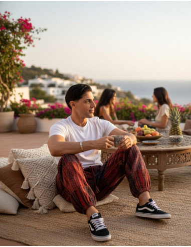 pantalon-bombacho-rojo-patchwork-kimago