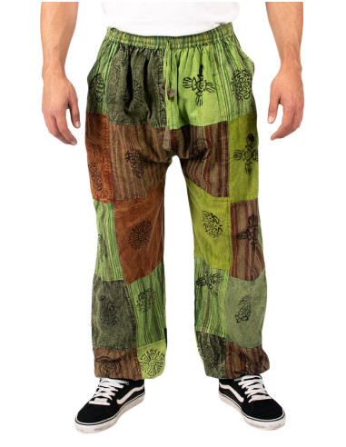 pantalon-patchwork-verde-hombre-unisex