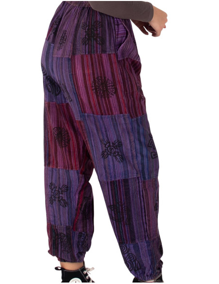 bombacho-unisex-morado-artesania-india