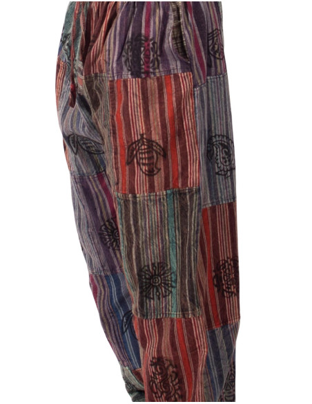 Pantaloni harem patchwork unisex in vari colori