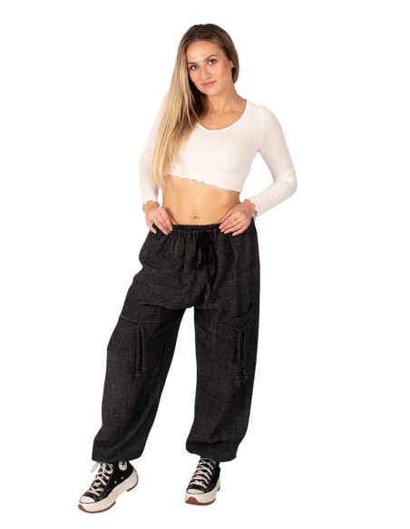 Pantalon sarouel unisexe chaud et confectionné à la main