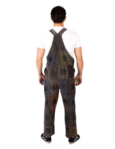 Combinaison unisexe patchwork en coton fait main