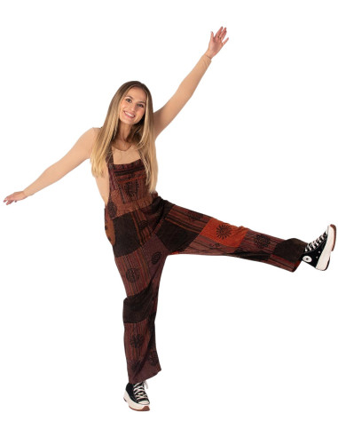 Combinaison unisexe patchwork en coton fait...