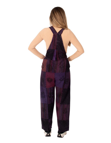 Macacão unissex patchwork em algodão – Roxo ou...