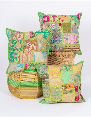 Kimago Green Handmade Cushion Cover 40x40 cm –...