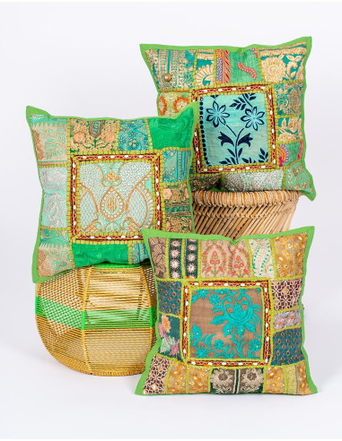 Kimago light green handmade cushion cover 40x40...