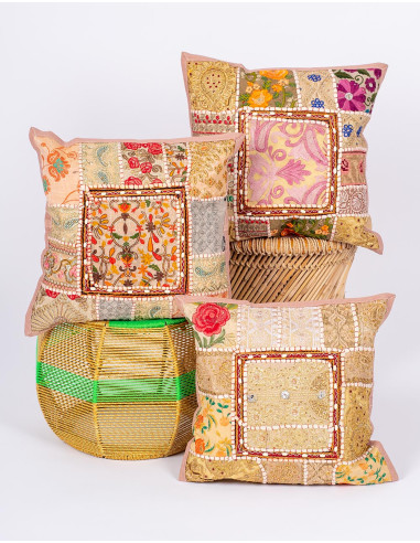 Fodera per cuscino in cotone beige