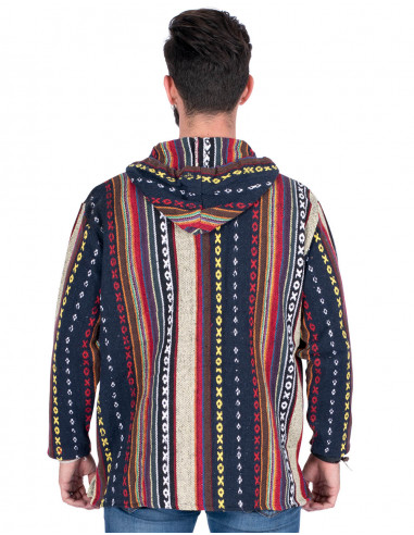 Moletom unissex boho feito à mão em algodão –...
