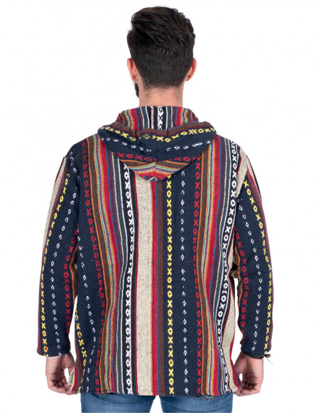 Unisex-Boho-Sweatshirt aus handgefertigter Baumwolle – Indische Ethno-Mode