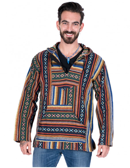 Unisex boho sweatshirt made of handmade cotton – Indian ethnic fashion