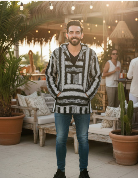 Unisex boho sweatshirt made of handmade cotton – Indian ethnic fashion