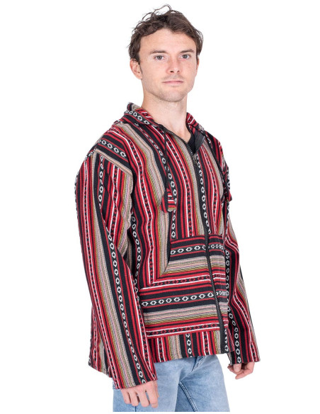 Unisex-Hippiejacke aus handgefertigter Baumwolle – authentischer Boho-Stil