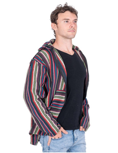 Giacca hippie unisex realizzata in cotone fatto...