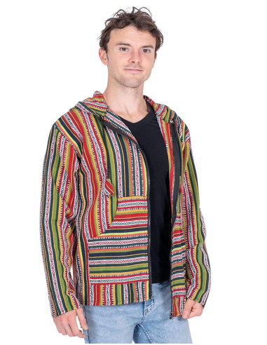Jaqueta hippie unissex feita de algodão...