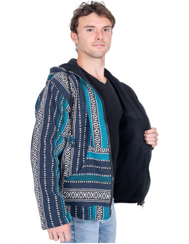 Unisex hippie jacket with fleece lining –...