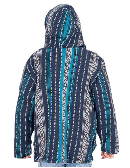 Jaqueta hippie unissex com forro de lã polar – Casaco boho feito à mão na Índia