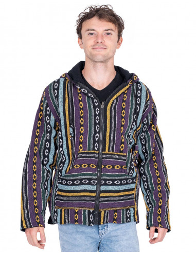 Unisex hippie jacket with fleece lining –...