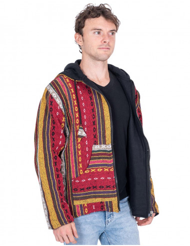 Veste hippie unisexe doublée en polaire –...