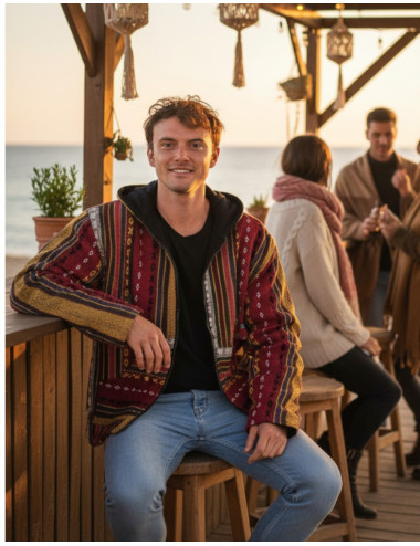 Jaqueta hippie unissex com... 2