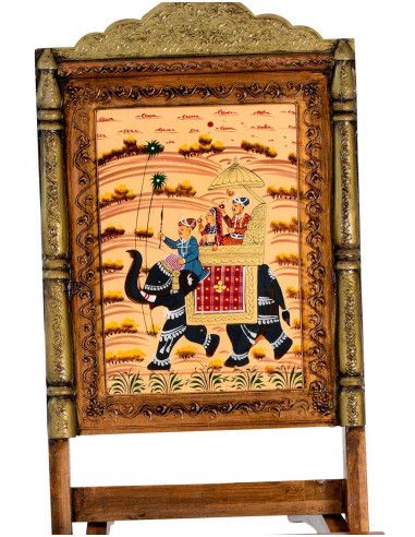chaise-inde-rajasthan-jaipur-peint à la main