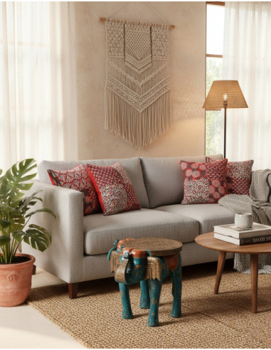 Banc décoratif en forme d'éléphant – artisanat...