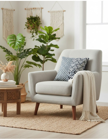 Schwarz-weißer Kissenbezug...