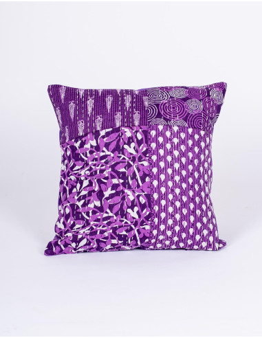 Purple and white cushion cover – Handmade...