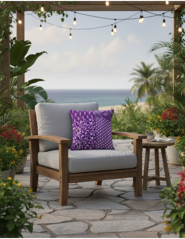 Purple and white cushion cover – Handmade...