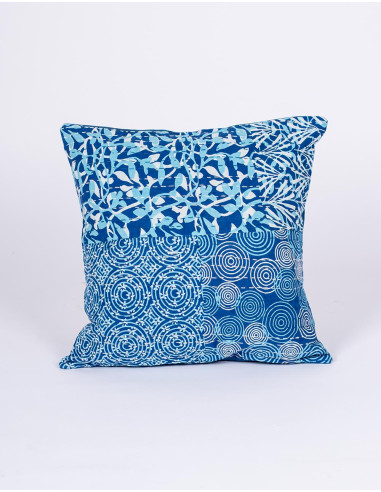 Capa de almofada azul e branca – Decoração...