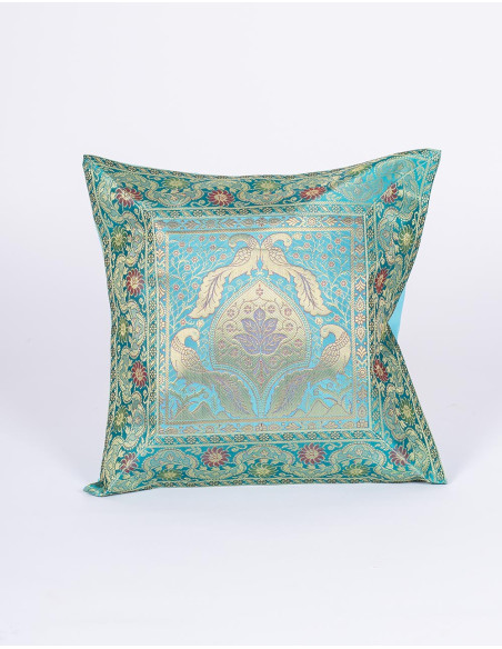 cojin-decorativo-turquesa-aves-brillante-40x40