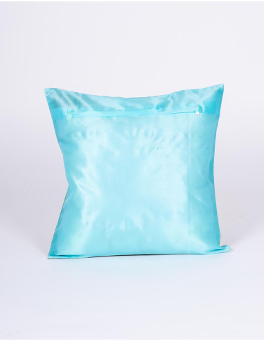 Housse de coussin turquoise à motifs d'oiseaux...