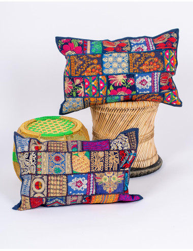 Coussin patchwork indien... 2