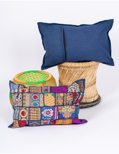 Cuscino patchwork indiano fatto a mano 60x40 –...