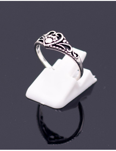anillo-plateado-corazon-artesanal-india-laton