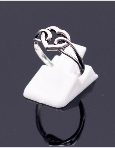 Bague en argent avec cœur sculpté – Bijou...