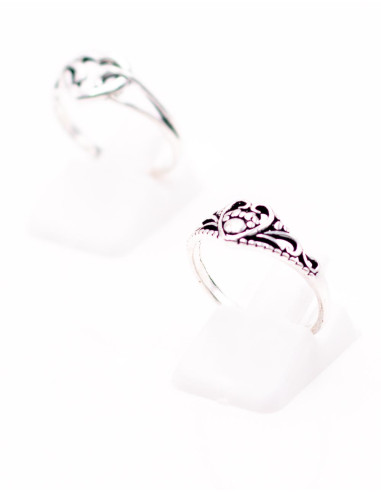 Anello in argento con cuore intagliato –...