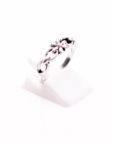 Bague indienne artisanale en laiton et argent –...