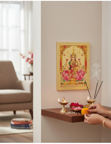 Golden Lakshmi Relief Print...