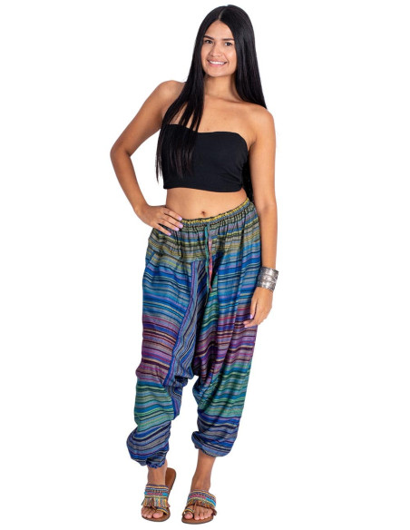 Unisex Multicolor Afghan Pants – Indian Ethnic Boho Style
