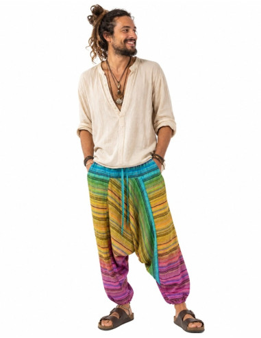 pantalon-rayado-etnico-hombre-mujer-algodon