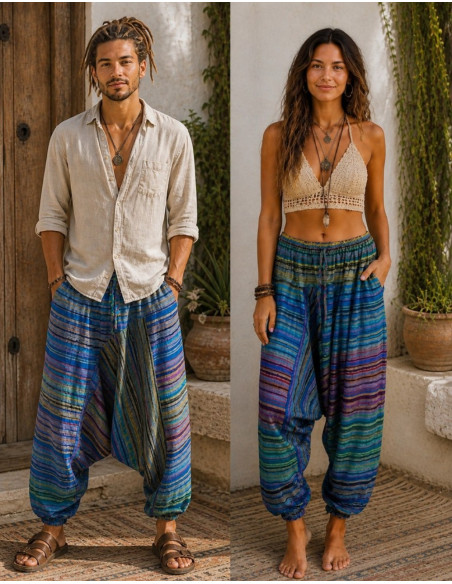 Unisex-Hose in verschiedenen Farben – Indischer Ethno-Boho-Stil