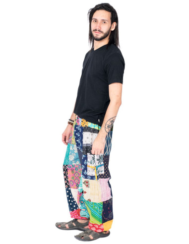 Indian Patchwork Harem Pants – Unisex Handmade...