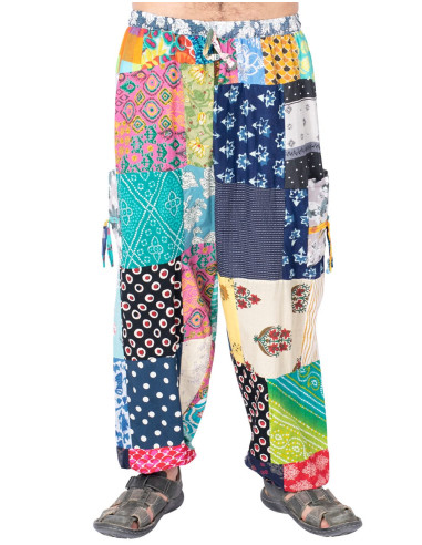 Pantaloni harem indiani patchwork – Unisex in...