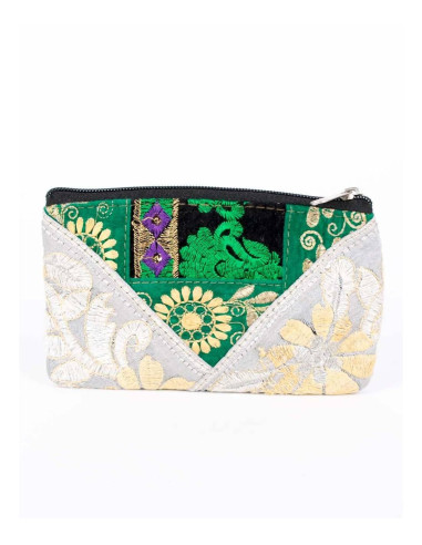 Grande trousse de toilette indienne patchwork...